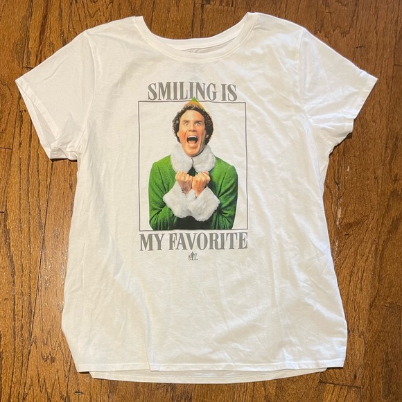 Elf Movie Shirt Smiling Is My Favorite Shirt Christmas Buddy the Elf Large EUC - Picture 1 of 5